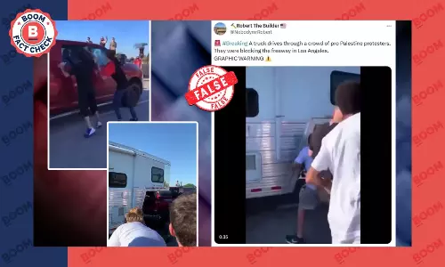 Old Video Falsely Shared As Truck Hitting Pro-Palestine Protesters In US