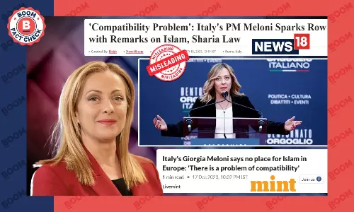 Media Outlets Publish Old Comment By Italian PM Giorgia Meloni On Islam As Recent