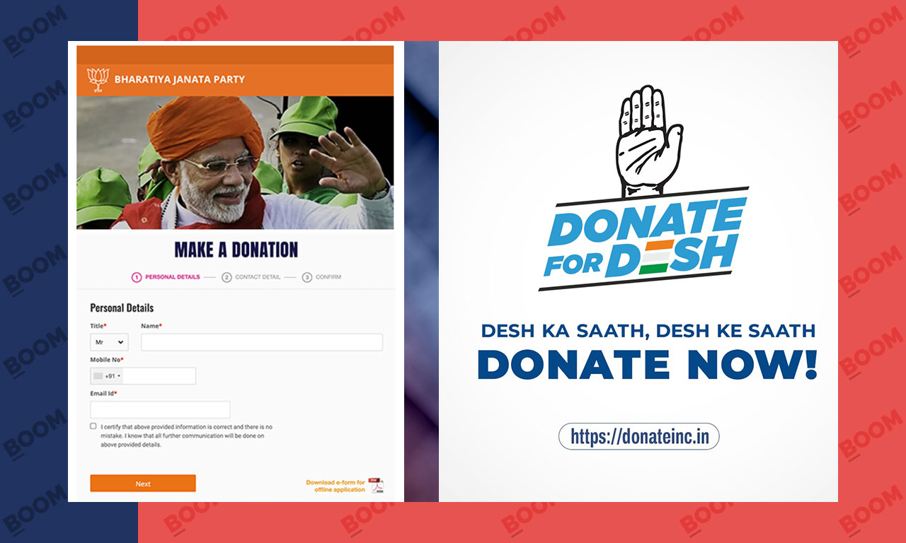 Congress Crowdfunding Chaos: BJP, OpIndia Seize 'Donate For Desh' Domains | BOOM