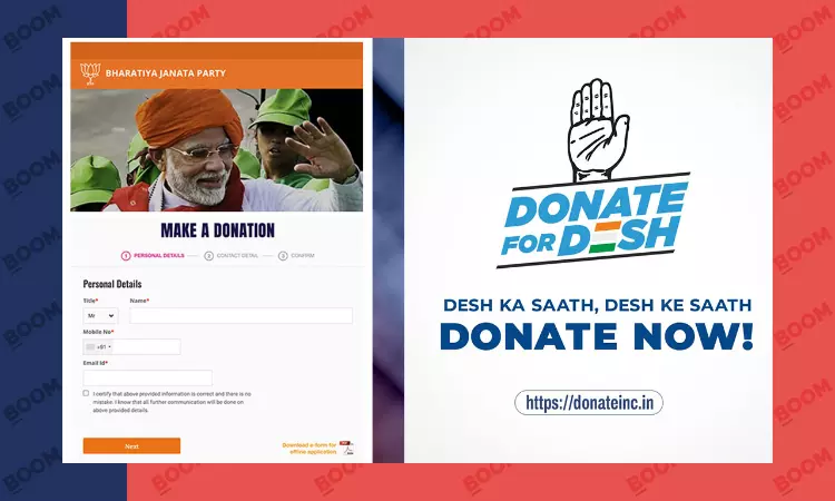 Congress Crowdfunding Chaos: BJP, OpIndia Seize Donate For Desh Domains