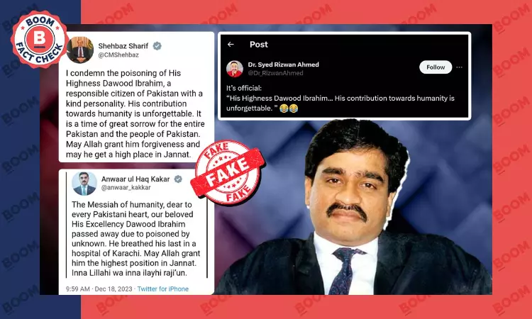 Did Pakistani Leaders Tweet About Dawood Ibrahims Death? A Fact-Check
