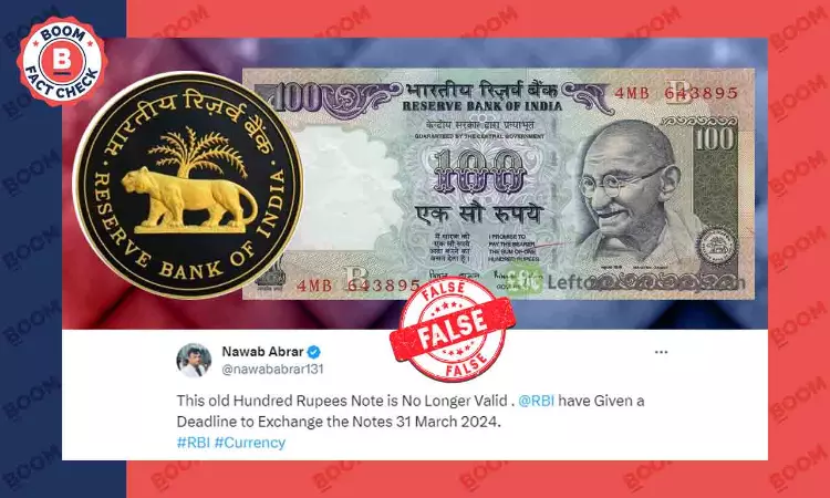 No, RBI Did Not Impose A Deadline Or Invalidate Old Rs 100 Rupee Notes