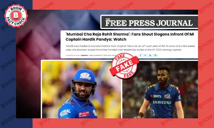 Video Of Fans Mocking Hardik Pandya With Pro-Rohit Chants Is Fake