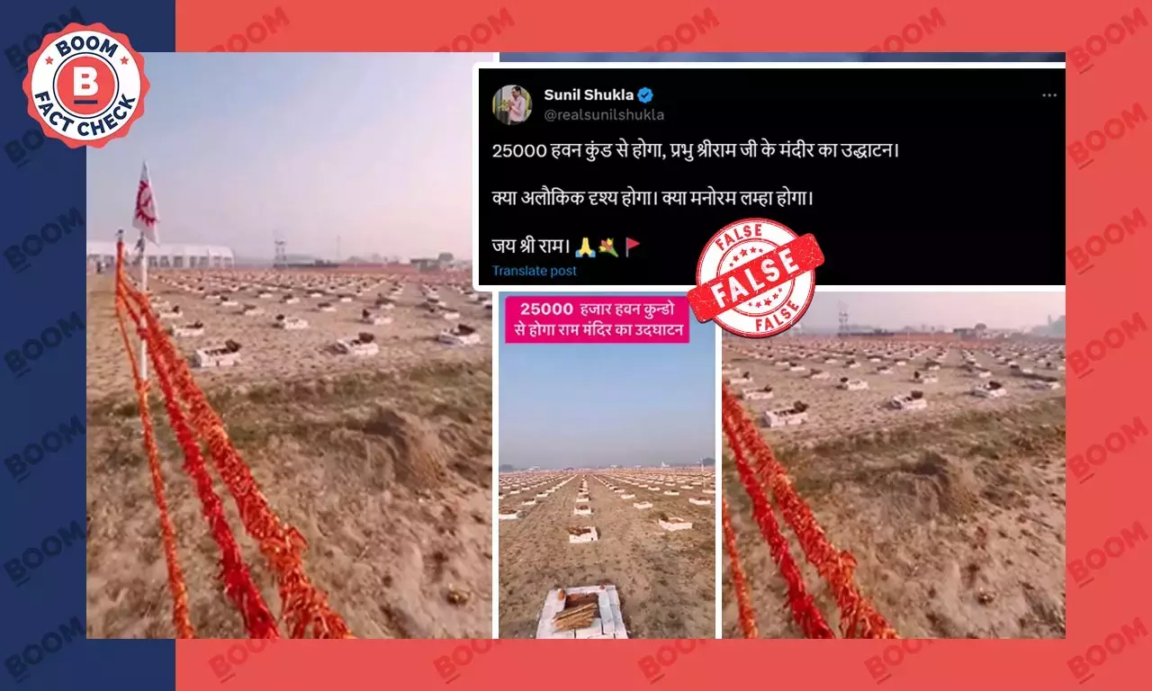 Video From Varanasi Temple Peddled As 25,000 Havan Kunds At Ram Mandir