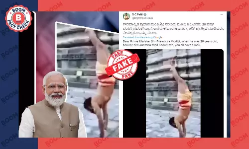 Video of Kedarnath Priest Revived Falsely As PM Modi Doing Yoga