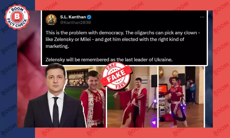 Video of Ukrainian President Volodymyr Zelenskyy Belly Dancing Is a Deepfake