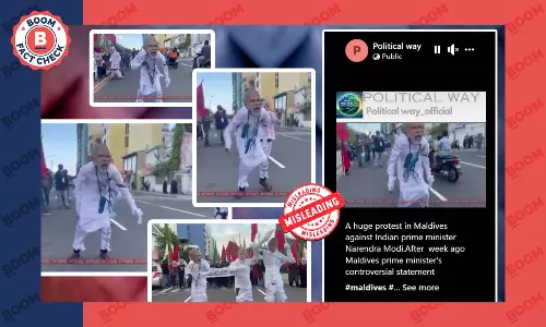 Video Of India Out Protests In Maldives Last Year Shared As Recent