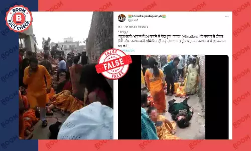 Video Of Wall Collapse In Uttar Pradesh Falsely Shared As Nagpur