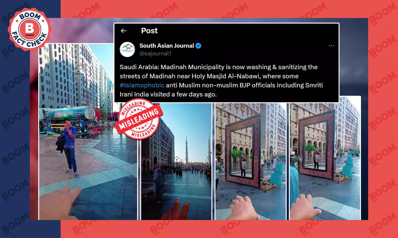 Posts Showing Cleaning Near Masjid Al Nabawi After Smriti Irani's Visit Are Misleading
