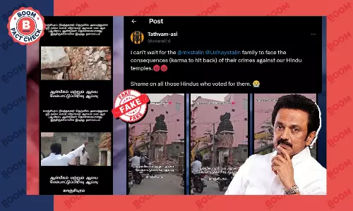 Video Of Private Temple Demolition In Tamil Nadu Peddled With False Claim