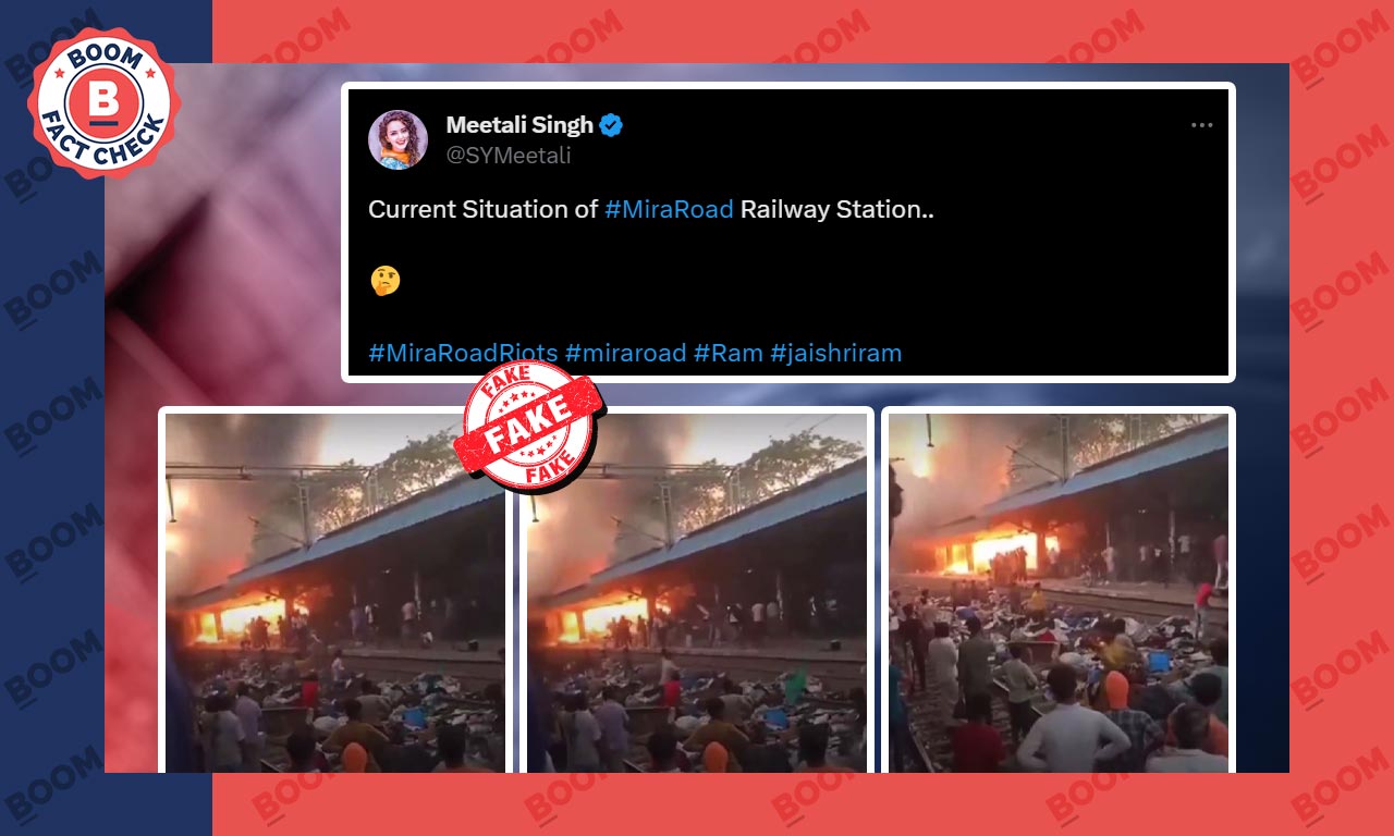 Video Of A Fire At West Bengal Railway Station Peddled As Mira Road