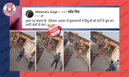 Video Of Family Dispute In Alwar Shared With Fake Communal Twist