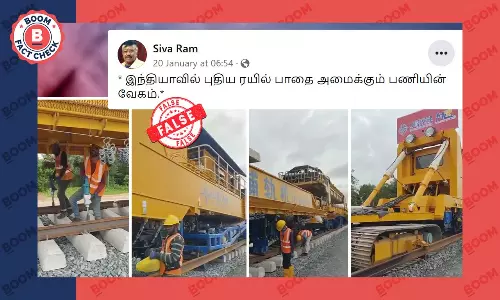Video Of Track Laying Machine In Malaysia Peddled As Rail Project In India
