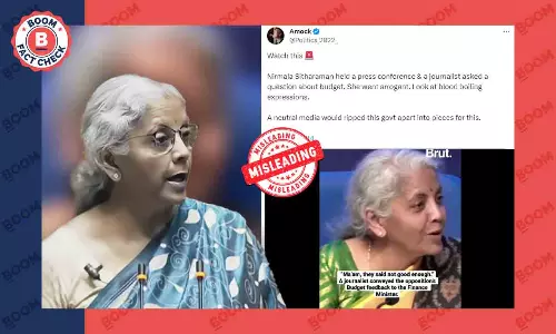 2023 Video of Nirmala Sitharaman Reacting to Budget Criticism Shared As Recent