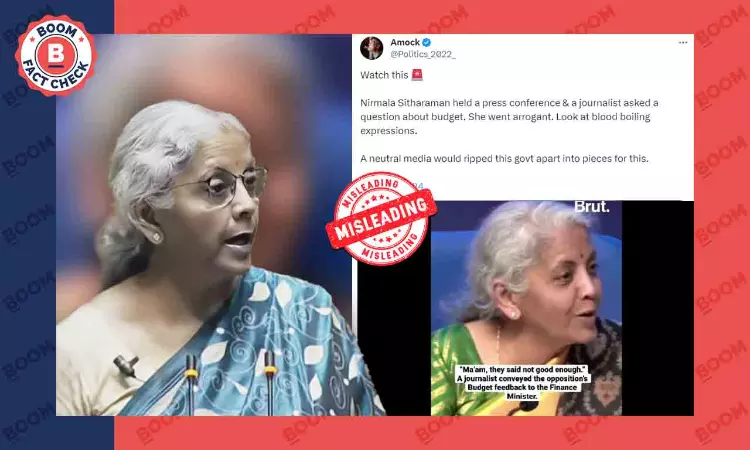 2023 Video of Nirmala Sitharaman Reacting to Budget Criticism Shared As Recent