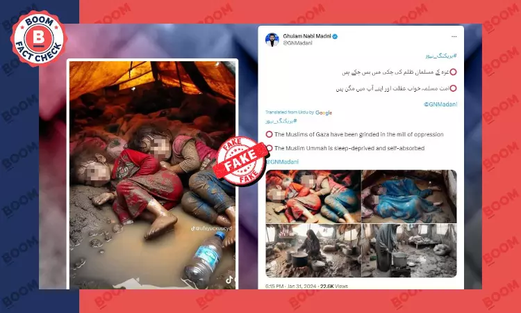 AI Generated Pictures Showing Palestinians In Relief Camps Surface