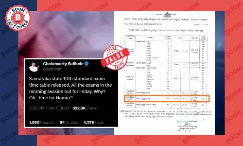 Karnataka Class 10 Board Exam Timetable Peddled With False Communal Claim