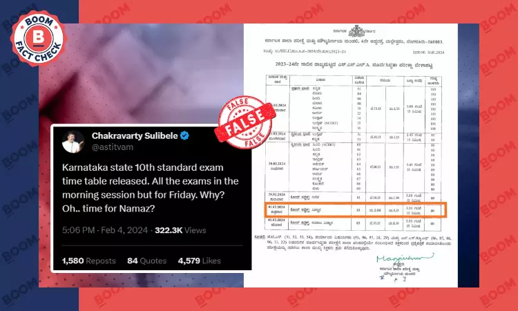 Karnataka Class 10 Board Exam Timetable Peddled With False Communal Claim