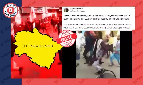 Video Of Mob Running On Streets In Uttar Pradesh Peddled As Uttarakhand