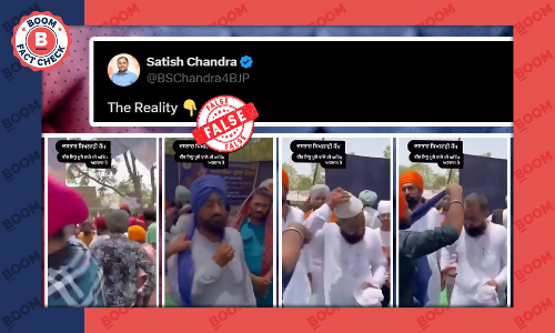 No, This Video Does Not Show Muslims Pretending To Be Protesting Farmers