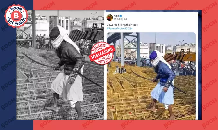 2021 Photo Of Man Walking Over Barricades With Swords Viral As Recent