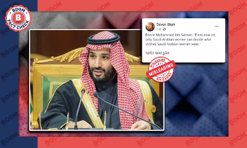 Viral Saudi Prince Quote On Women Wearing What They Choose is Misleading