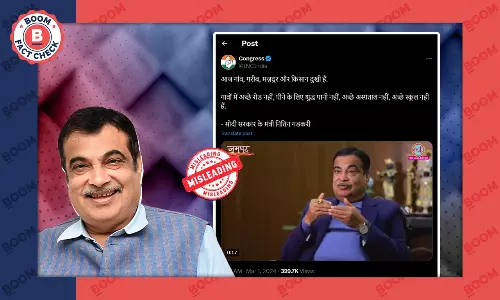 Congress Shares Cropped Clip Of Nitin Gadkaris Interview Out Of Context