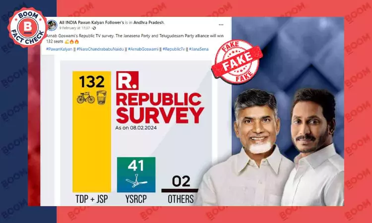 Republic TV Survey Predicting Landslide Victory For TDP In Andhra Is Fake