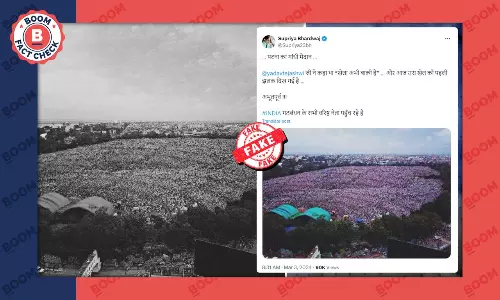 Doctored Image Resurfaces As Sea Of Crowd At Patnas Jan Vishwas Rally