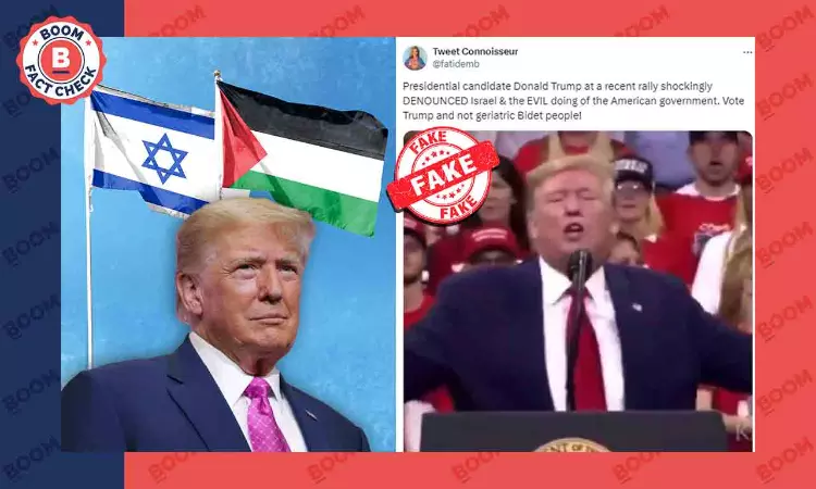 Cropped Video Falsely Peddled As Trump Criticising Evil Doings of Israel