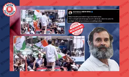 Did Rahul Gandhi Ask For The Tricolour To Be Removed At A Rally? A FactCheck