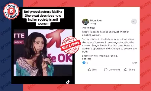 Video Of Mallika Sherawat Saying India Is Regressive For Women Is From 2013