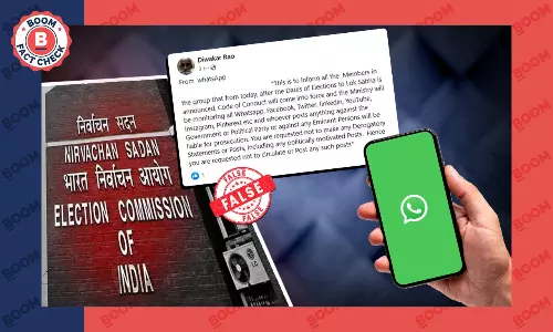 Viral Message About ECI Prosecuting Individuals For Posts Against Political Parties is Fake