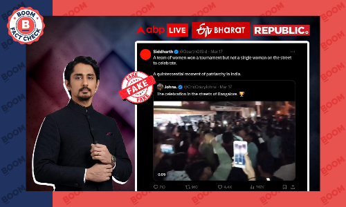 Media Outlets Misreport Actor Siddharth Criticised Women For Not Celebrating RCBs WPL Win