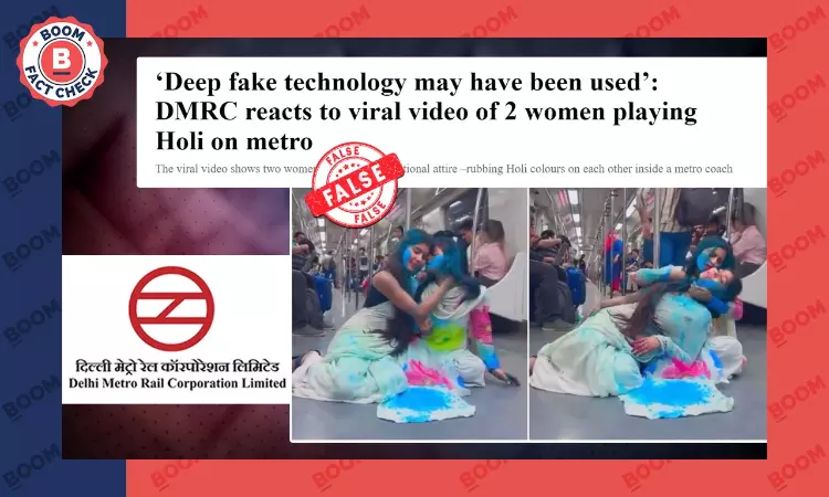 Holi Reel Shot Inside Delhi Metro Rail Is Not A Deepfake