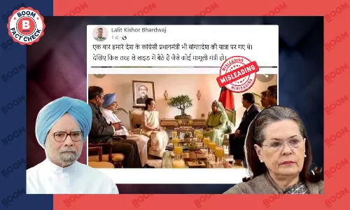 Photo Of Manmohan Singh, Sonia Gandhi And Bangladesh PM Peddled With False Claim
