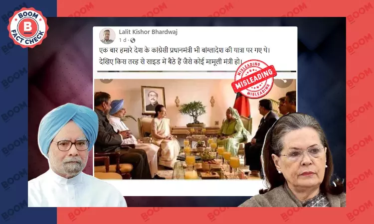 Photo Of Manmohan Singh, Sonia Gandhi And Bangladesh PM Peddled With False Claim