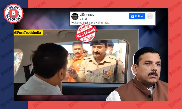 Old Video Of AAP Leader Sanjay Singh Arguing With UP Police Revived