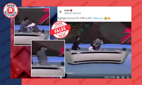 Old Video Of Afghan TV Panel Brawl Peddled As Congress-BJP Fight In Manipur