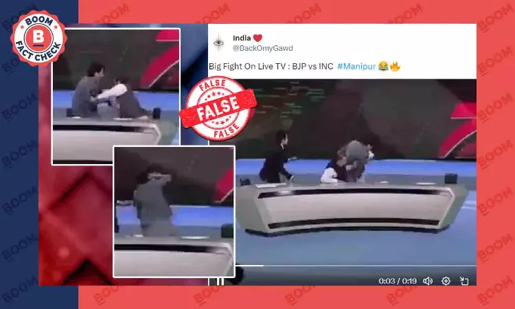 Old Video Of Afghan TV Panel Brawl Peddled As Congress-BJP Fight In Manipur