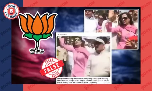 Video Does Not Show Female BJP Worker Being Groped By Party Members