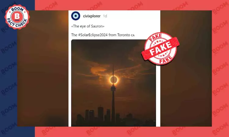 AI-Generated Image of Solar Eclipse In Toronto Viral As Real