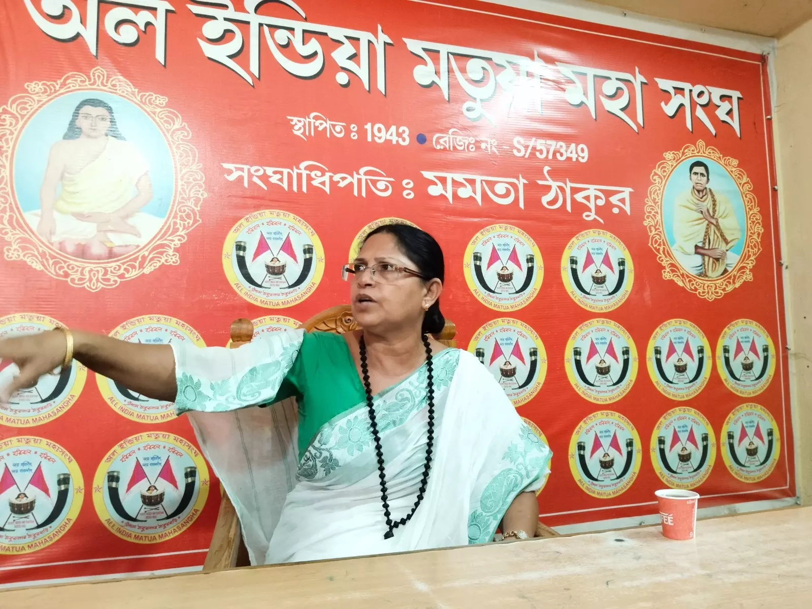 TMC Rajya Sabha MP Mamata Thakur, who heads the other faction of the Matua Mahasangha.