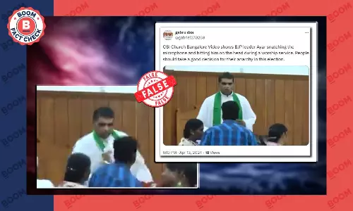 Video Does Not Show BJP Leader Assaulting A Priest In Bengaluru
