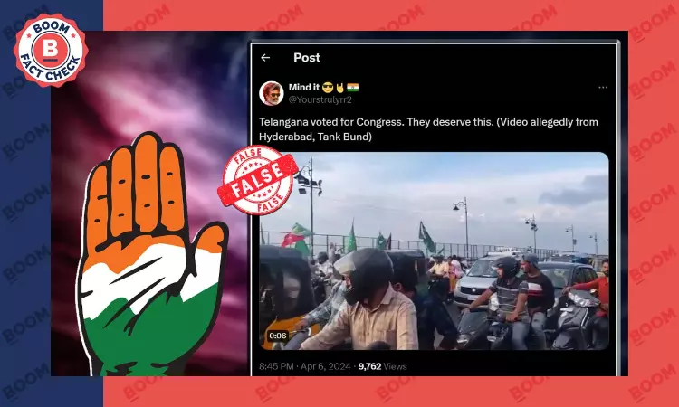 Old Video Falsely Claims Pakistani Flags Were Raised In Telangana