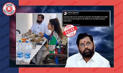 Photo Does Not Show Eknath Shinde Eating Non-Veg During Navratri
