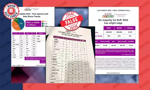 Viral Axis My India Survey Predicting No Majority For BJP Is Fake