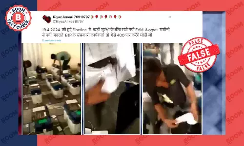 Old Video Falsely Shared As BJP Engaging In EVM Fraud