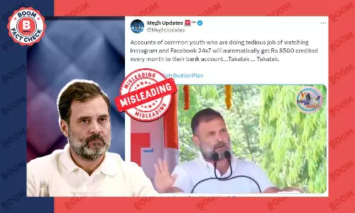 Did Rahul Gandhi Promise ₹1 Lakh To Youth Surfing Social Media? FactCheck