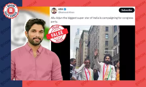 Video Does Not Show Allu Arjun Campaigning In Support Of Congress